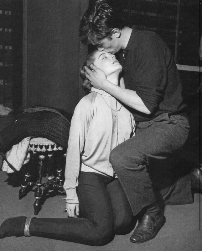 #名人 阿兰·德龙与罗密·施奈德，由马塞尔·贝戈安拍摄，1960年代