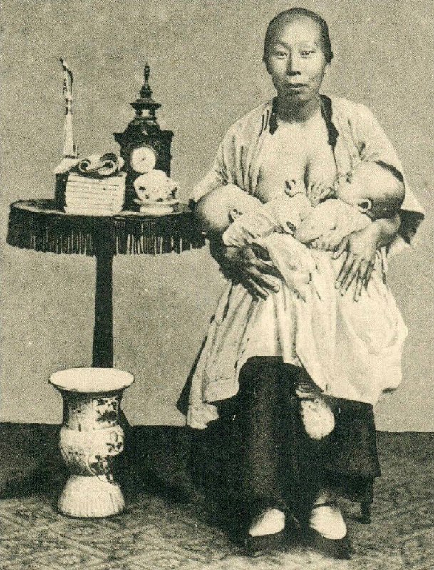 中国奶妈，工作室照片1900年代，上海