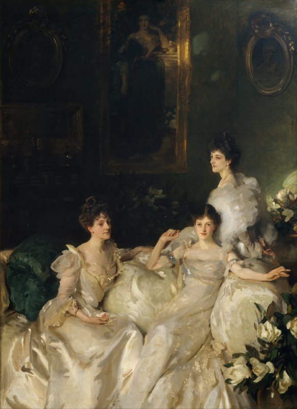 #艺术品《The Wyndham Sisters (1899)》 是美国画家 John Singer Sargent（1856-1925）创作的著名肖像画