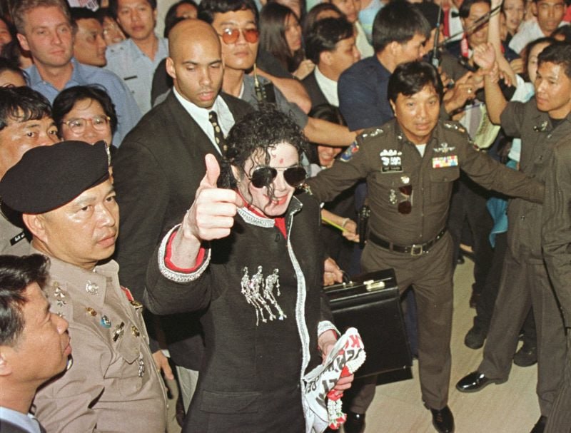 #名人 迈克尔·杰克逊 1996 年在曼谷
