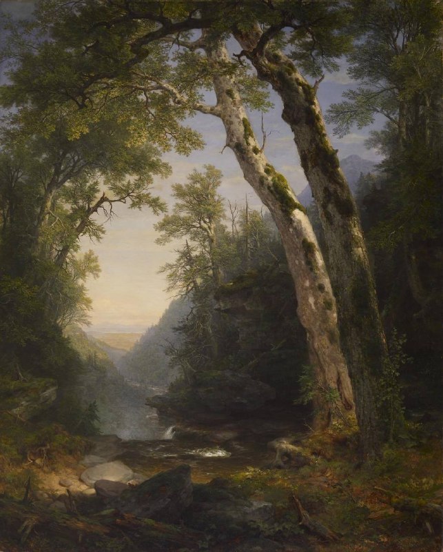#艺术品 《卡茨基尔山》(The Catskills) —— 阿舍·布朗·杜兰德(Asher Brown Durand),1859年