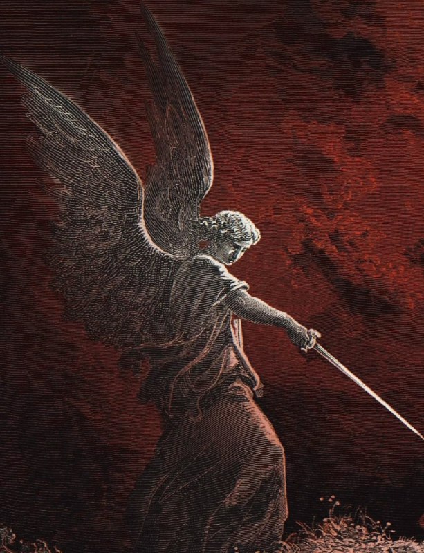 #艺术品《天使向巴兰显现》是法国著名插画家古斯塔夫·多雷(Gustave Doré, 1832-1883)创作的宗教版画作品,约完成于1866年左右,1880年作为木刻版画发行