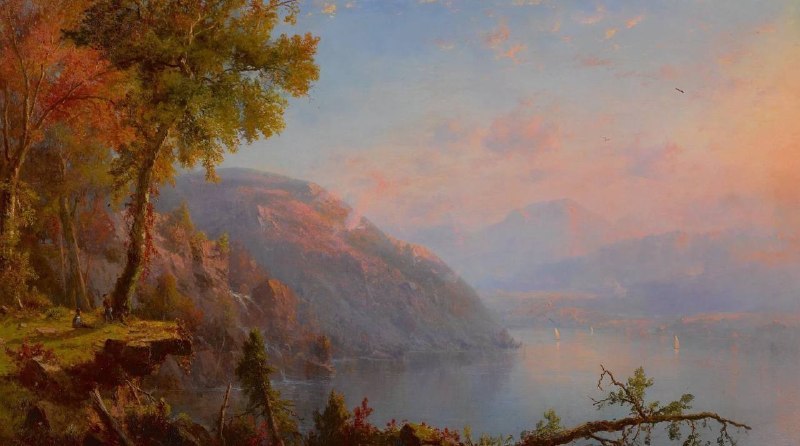 #艺术品 在上哈德逊河上（1862年），作者：Régis François Gignoux