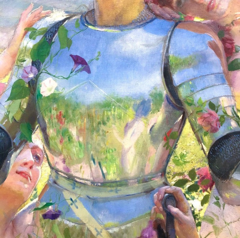 #艺术品《花之骑士》，乔治·罗什格罗斯（Georges Rochegrosse，1894）#艺术品《花之骑士》，乔治·罗什格罗斯（Georges Rochegrosse，1894）