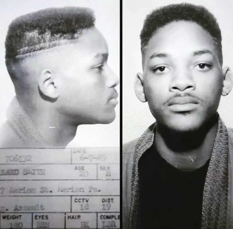 #名人 威尔·史密斯(Will Smith)在1989年的被捕1989年,当时威尔·史密斯还是一位年轻的说唱歌手(与DJ Jazzy Jeff组成的说唱组合正处于事业上升期)