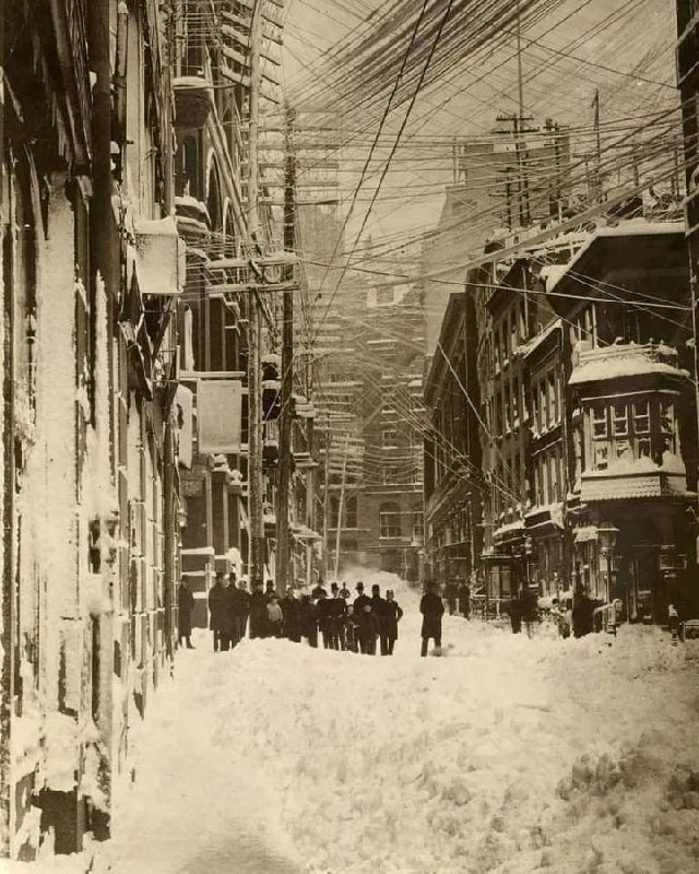 1888年暴风雪后的纽约市1888年3月发生的那场暴风雪被称为