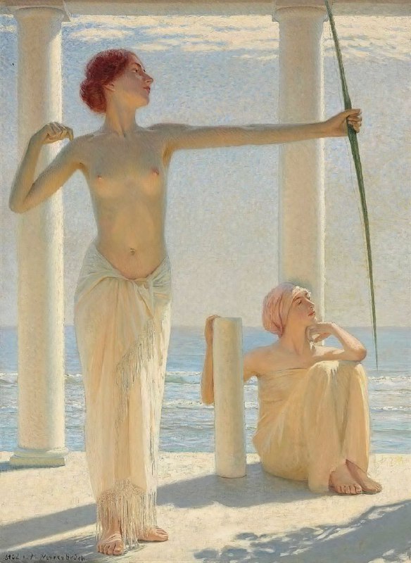 #艺术品《弓箭手》，马克斯·诺嫩布鲁赫（Max Nonnenbruch，1857-1922）