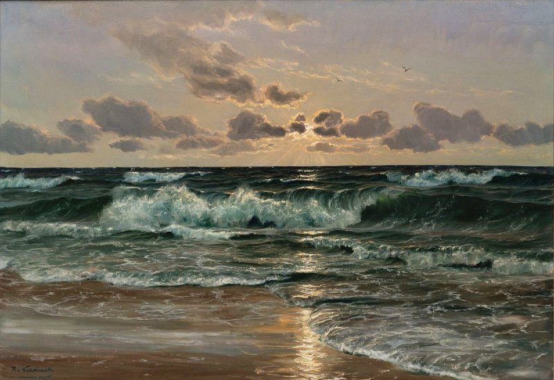 #艺术品《Crystal Waves》 是德国艺术家 Patrick von Kalckreuth（1892-1970）创作的一幅作品