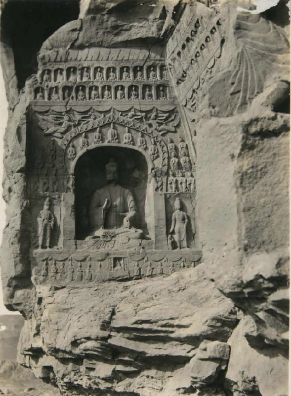 1937年，山西，云冈石佛