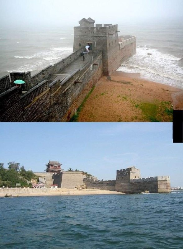 河北秦皇岛山海关区老龙头靖卤台，长城的终点，2007年