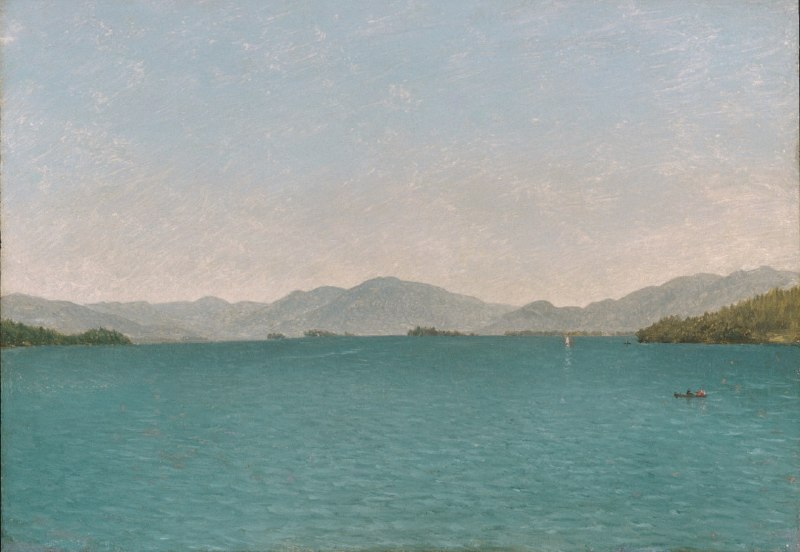 #艺术品《Lake George, Free Study》约翰·弗雷德里克·肯塞特，1872年
