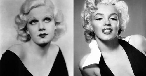 Jean Harlow是好莱坞女演员，她启发了玛丽莲·梦露 (Marilyn Monroe)