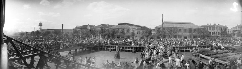 1906-1907年，上海，法国外滩临街