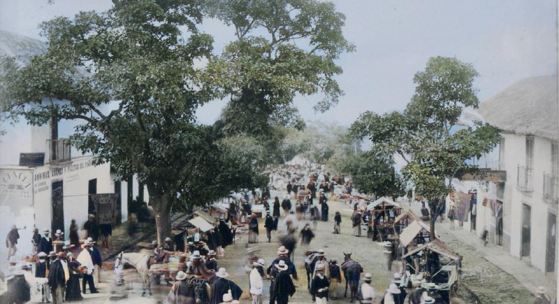 哥伦比亚拉米萨的集市日（1893 年：后期上色）