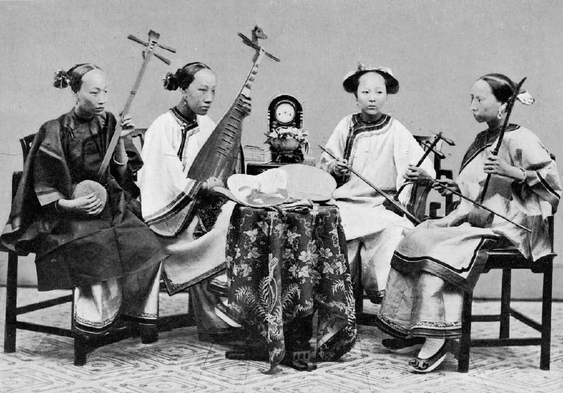 香港传统中国乐器的女音乐家，1885年