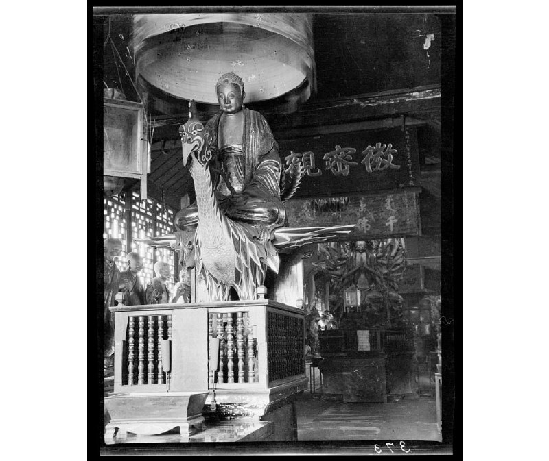 四川成都新都县，佛堂里的罗汉像，1917年