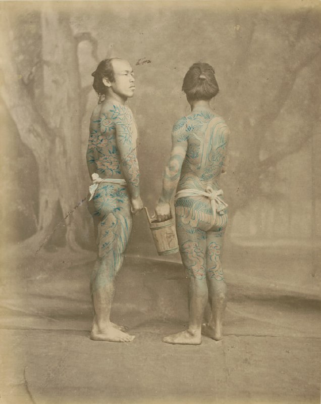 1870 年，入れ墨（Irezumi）纹身的早期例子
