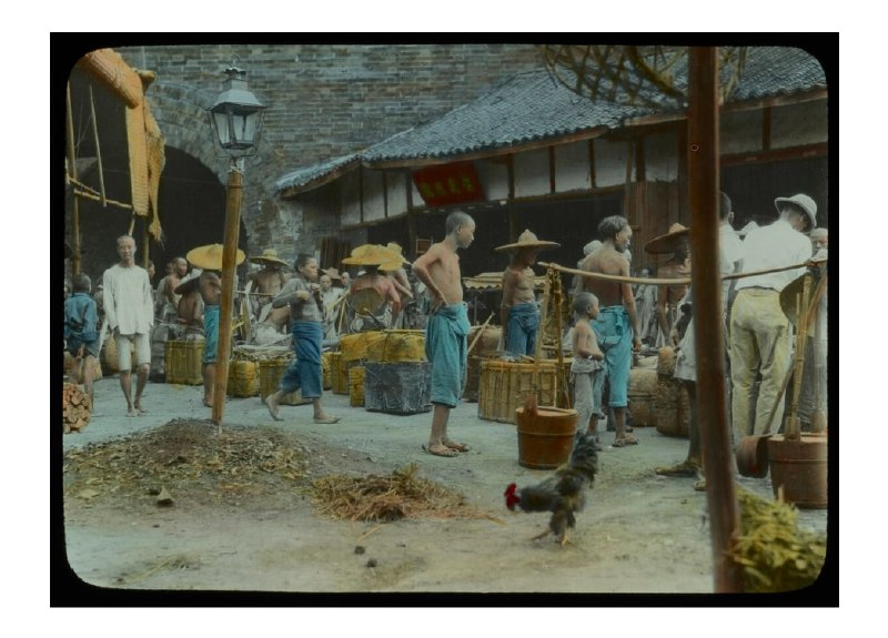 四川成都，北门口的挑夫们