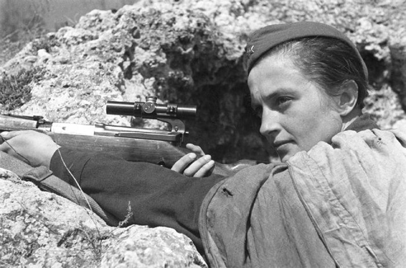 1942年，战壕的帕夫利琴科