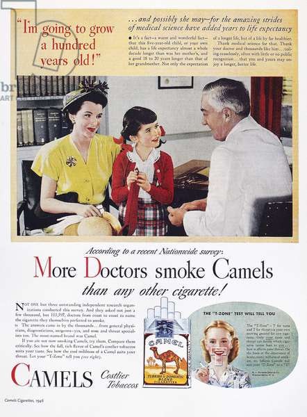 20世纪初期，一些医生曾经推荐吸烟作为一种健康的习惯，他们认为烟草有助于缓解压力和增强体力