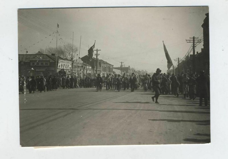 中国皇帝溥仪登基照片，满洲国（新京）1934 年