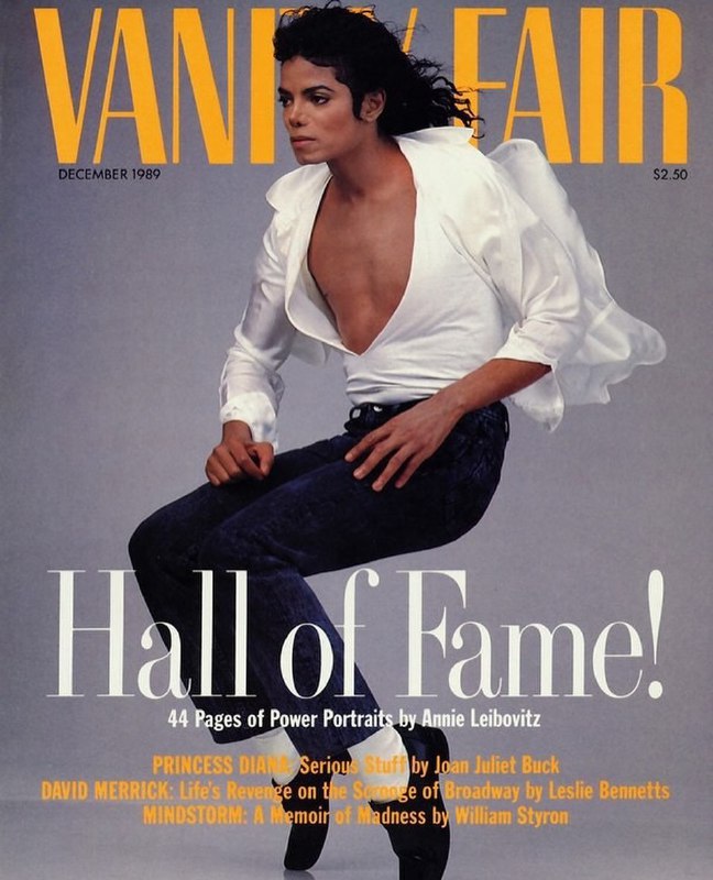 迈克尔·杰克逊(Michael Jackson)，由传奇摄影师安妮·莱博维茨(Annie Leibovitz)为《名利场》杂志拍摄，1989年