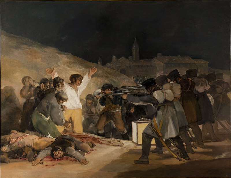 #艺术品 《1808年5月3日的枪杀》（The Third of May 1808）是西班牙画家弗朗西斯科·戈雅（Francisco Goya）于1814年创作的一幅著名油画
