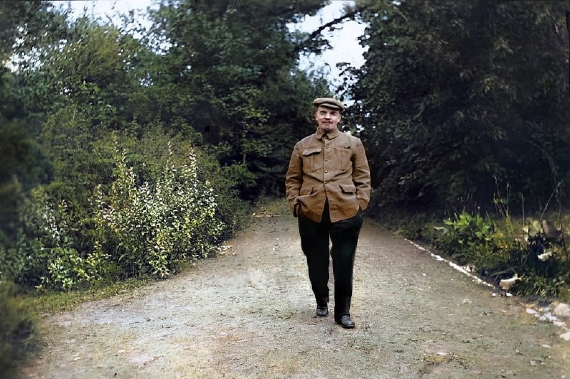 弗拉基米尔·列宁散步 (1922年)