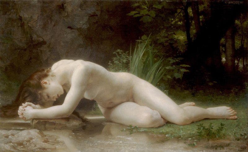 #艺术品 法国画家威廉·阿道夫·布格罗的《彼布莉丝》（Biblis），创作于 1884 年