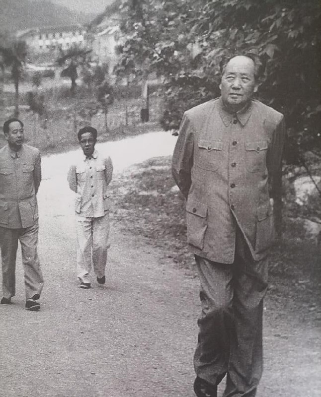 图为1965年7月8日，毛泽东在井冈山漫步