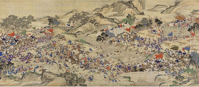 描绘 1851 年至 1864 年太平天国起义的 19 世纪绘画