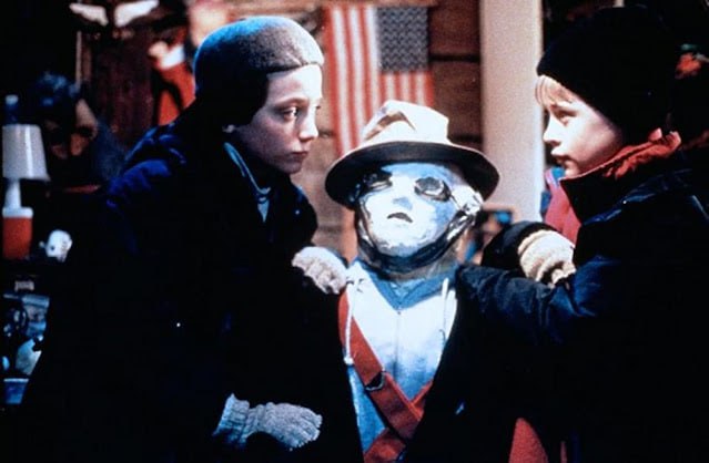 Macaulay Culkin 和 Elijah Wood 在“好儿子”(1993) 片场