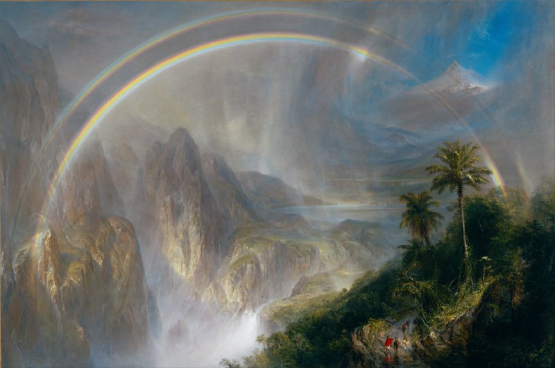 #艺术品 油画《热带雨季》，弗雷德里克·埃德温·丘奇，1866年