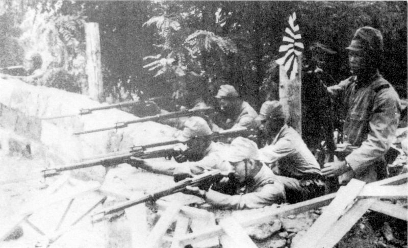 1937 年 7 月 29 日，通州兵变时的日军