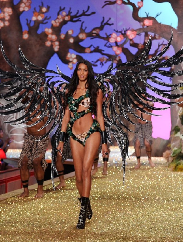 2010维多利亚的秘密时尚秀“狂野美人”环节，11位超模以充满非洲大草原风情的装扮登场