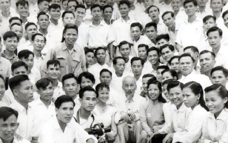 胡志明主席与记者，1960年代